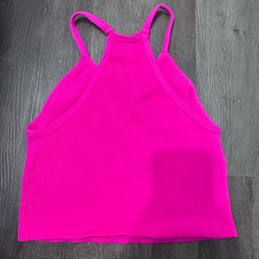 FP Movement by Free People Hot Pink happiness runs ribbed tank bralette size M/L - Picture 3 of 3